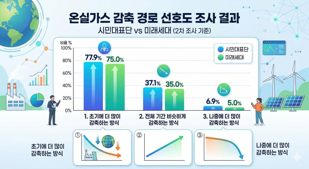 탄소중립법 개정 공론화서 시민들 "빨리, 많이 줄여야"